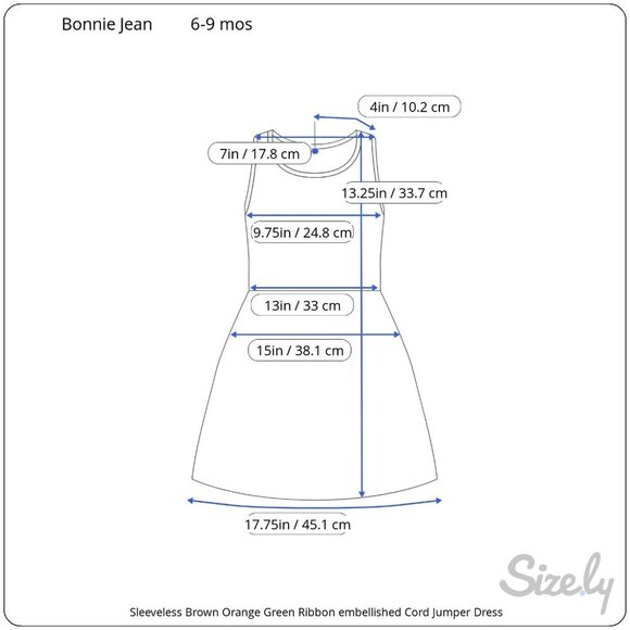 Bonnie Baby Sleeveless Brn Polka Dot Cord Jumper Ribbons Turkey Applique 6-9 Mos - Picture 8 of 8